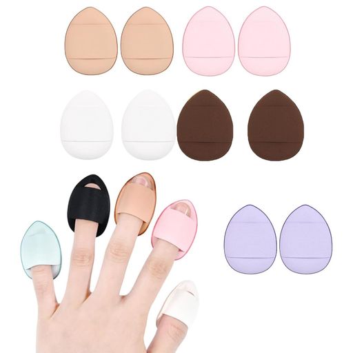 FUYUERO指パフミニフィンガーパウダーパフフェイシャルコンシーラー用パフ化粧パフパウダーパフ指先用..