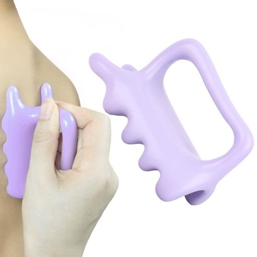 DEVENTORZかっさプレートカッサボディ用ツボ押しかっさ板手づかみタイプ樹脂製取っ手付きカッサツボ押..