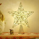 ツリートップLuxspireクリスマスツリー星タイミング機能トップスタークリスマスツリー装飾デコレーションライト電池式LED金属製点滅インテリア飾りクリスマス用プレゼントギフトお祝い…