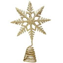 ledmomoクリスマスツリートップスター雪の華23cmツリー星おしゃれ八芒星ツリーオーナメント北欧豪華雰囲気クリスマス飾りゴールドアイアン製屋内屋外パーティー飾りアクセサリー