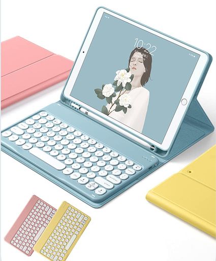 お洒落 可愛い iPad Pro11 第4世代 2022 ケースキーボード付き 人気 Apple Pencil 収納 スタンド アップルペンシル充電対応 第3世代 2021/第2世代 2020 マグネット分離式 丸型キー 薄型 軽量