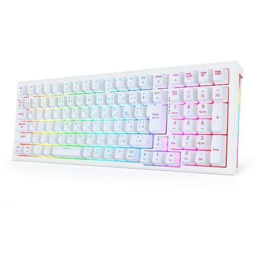 Redragon K723 ゲーミングキーボード JIS 日本語配列 無線 赤軸 96% テンキー付き ワイヤレス ホットスワップ対応