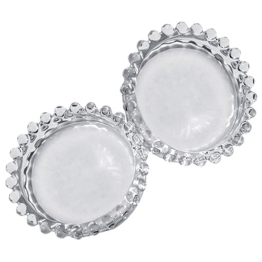 Cabilockキャンドルホルダーガラス受け皿キャンドルトレー2個キャンドルプレート結婚式のキャンドルホルダー燭台ベースピラーキャンドル用ジャーキャンドル用ガラス