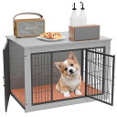 PETNNIKO犬ケージペットケージ犬サークル小中大型犬用幅82x奥行56x高さ64CM屋根付き室内毛布付き木製耐荷重100KG掃除しやすい二つのドア丈夫頑丈安...