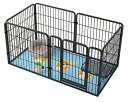 ペットサークル犬ペットフェンスサークルケージドア付きDIY室内屋外置くだけ柵サークル犬セットドア付6枚高さ60cm接続式簡単組み立て工具不要ダブルロックペットケ...