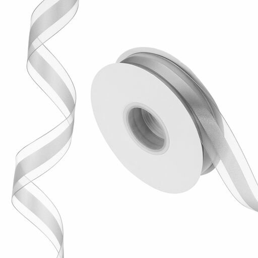 PATIKIL50ヤードx1”ストライプリボングレーキャンディリボンロールクリスマスクラフトリース誕生日結婚..