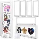 COZENREラバーストラップアクリルキーホルダー収納ディスプレイスタンド-7個セット缶バッジ展示耐久性おしゃれディスプレイケース取り外せる台座アクリルキーホルダー透明度鑑賞に最適…