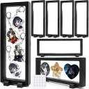 COZENREラバーストラップアクリルキーホルダー収納ディスプレイスタンド-7個セット缶バッジ展示耐久性おしゃれディスプレイケース取り外せる台座アクリルキーホルダー透明度鑑賞に最適…