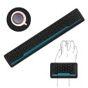 人間工学に基づいたマウスパッドとキーボード用リストレストセットコースター付きメッセージビーズ手根管手首サポートマウスパッド低反発素材デスク腕手のひらの手のひらハンドレストコンピューターホームオフィス用(レザー黒)(2)
