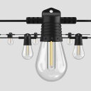 alitadeLEDストリングライト15m屋外防雨型一定の長さの延長コード付き16個S14電球ソケット電球色PC素材破損しにくい連結可能屋内屋外照明パーティー電飾ガーデンライト誕生日ハロウィン結…