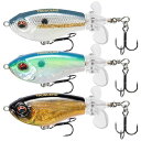 TRUSCEND【フローティング・プロップベイト】ルアーフィッシング釣りルアーポッパーペンシルルアートップウォーター回転テール付きフローティングBKKフック付き淡水・海水用スイムベイ…