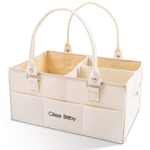 CiileeBabyおむつストッカーオムツバッグ大容量取り外せハンドルオムツケース折りたたみベビー収納ボッ..