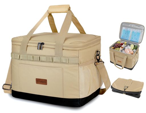 Heshareクーラーボックス大容量保冷バッグ30L防水4層断熱水漏れ防止保冷・保温・鮮度保持折り畳み収納..