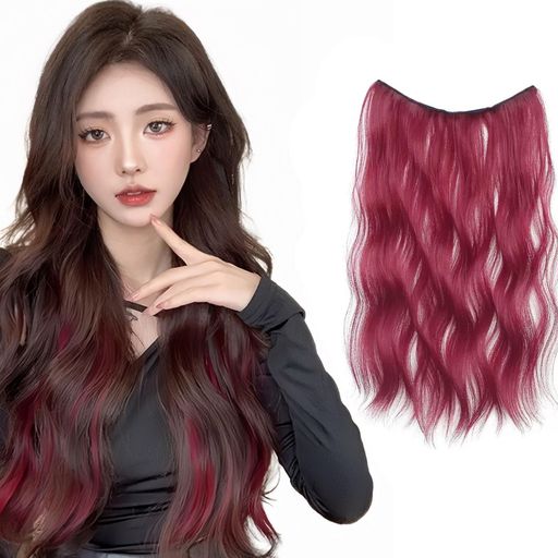 Yokosenエクステワンタッチエクステカラーエクステエクステロング巻き50cmハーフウィッグインナーカラー部分ウィッグポイントウィッグエクステおしゃれ大人ヘアアクセサリーファクショ…