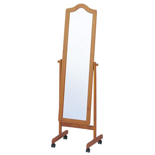 J-kitchens木製スタンドミラーブラウンW495xD395xH1510mm