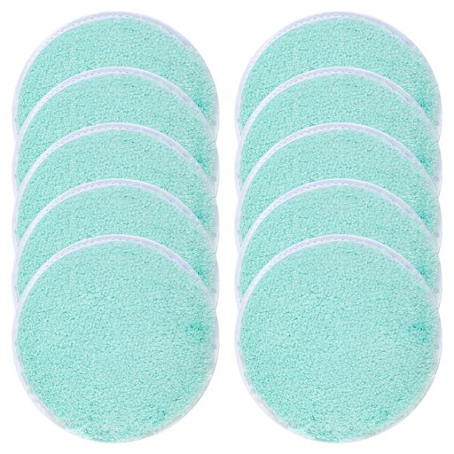 J・YANGリピートリムーバーパッド洗顔ミルキィで顔をしっかり落とせる、オールスキンの超やわらかで繰り返し使えるマイクロファイバーマットクレンジングクリームパフ10枚(レイクブルー)(4)