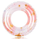 浮き輪大人可愛いうきわ星タイプFOHIL安全O型フロートおしゃれ厚手丈夫プールスイミング海水浴ビーチ水上水遊び夏休旅行アウトドア暑さ対策学生青少年ピンク90CM(3)