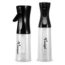 VOOWOスプレーボトル200ML300ML白黒い透明2個セットミストスプレーボトルアルコールスプレーボトル霧吹きミストスプレー園芸スプレー容器(黒)