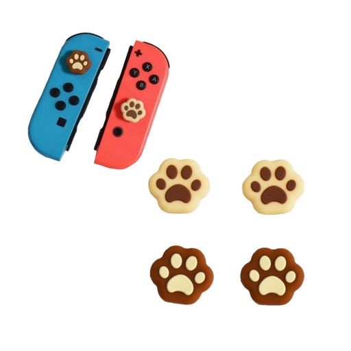 アナログスティックカバージョイスティック保護カバーswitch有機elモデル対応joy-con対応猫肉球4枚入れ交換用親指グリップキャップアシストキャップシリコンコントロールキャップ滑り止… アナログスティックカバージョイスティック保護カバーswitch有機elモデル対応joy-con対応猫肉球4枚入れ交換用親指グリップキャップアシストキャップシリコンコントロールキャップ滑り止…
