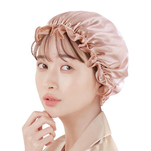 [Utukky]シルクナイトキャップシルク100%6Aクラス【実店舗&TV紹介】サラサラ神朝まで脱落なしナイトキ..