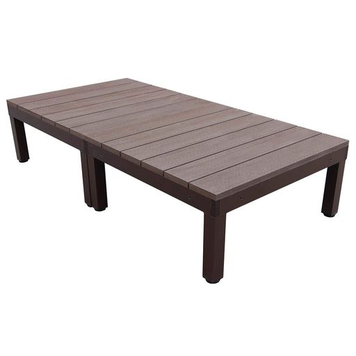 アイガーデン(igarden)アイウッドデッキPLUSオープンタイプダークブラウン幅900mmx奥行900mmx高さ400mm2点セットi10385_2d_db