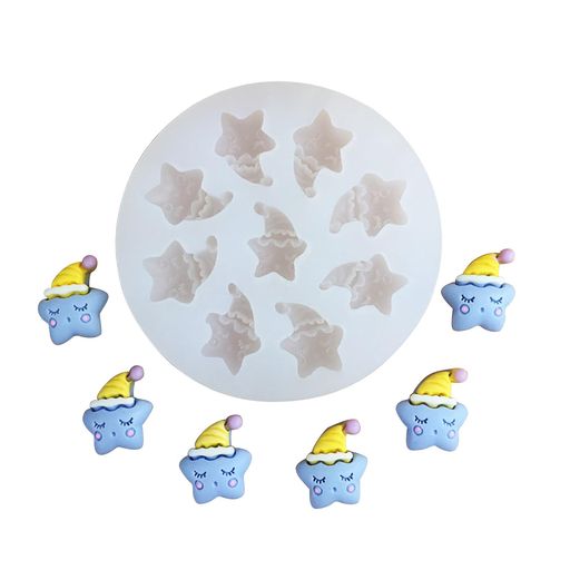 PNHAEHシリコンモールドアクセサリートレカデコパーツデコレジンかわいい虹・月・星・雲おしゃれ3Dアロ..