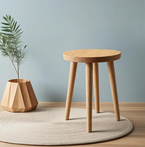 Pinyunxuan木製スツール椅子木製円形ダイニングチェア天然木材ミニテーブ植木鉢棚食卓用の椅子と家具、..