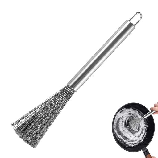 Meltryllisステンレススチールポットブラシ焦げ取り食器洗い洗浄こげ落とし皿洗い掃除シンク調理ほうき..