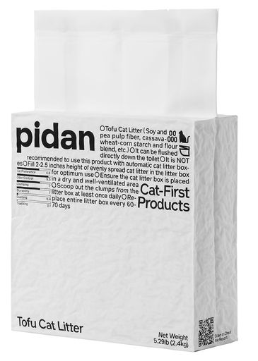 pidan 猫砂 おから 流せる固まる 脱臭 抗菌 真空パック 飛び散らない トイレに流れる 天然素材 臭みから解放 粉々になりにくい (2.4kgx1袋)