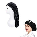 nalainaシルクナイトキャップシルクキャップロングヘア用枝毛防止摩擦軽減保湿美髪天然シルク100%ロングヘア用お休みキャップヘアケア就寝用女性母の日誕生日ヘ...