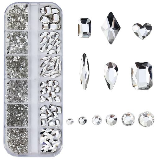 LUYINGネイルパーツストーンクリスタルセルフネイルレジンネイルデコレーションハンドメイド素材手芸パ..