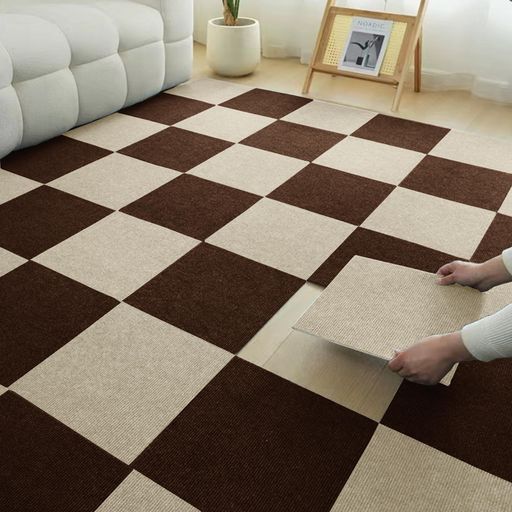 AYOタイルカーペットずれないジョイントマット玄関マット厚手4MM30*30CMフロアマットハサミで