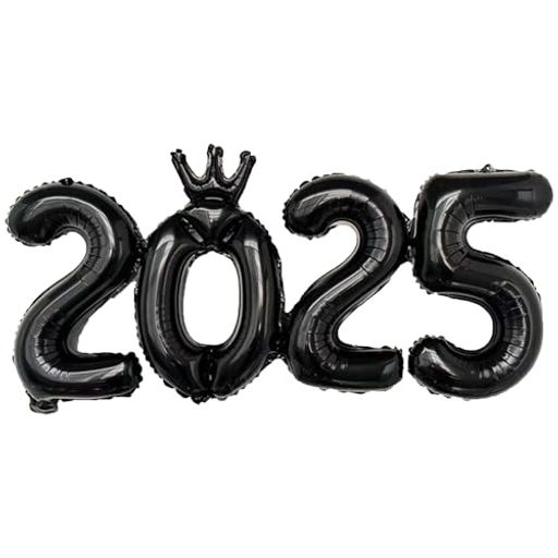 BTZO数字バルーン風船2025新年元旦王冠飾り付け誕生日ナンバーハッピーバースデー小さめサイズニューイヤーお正月大晦日忘年会年始め記念日お祭り卒業式入学式お祝いパーティーサプラ…(3)