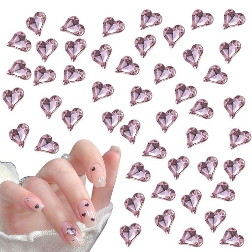 ハートネイルストーン約30個セットハートネイルパーツ立体大きめぷっくりハートストーンキラキラガラス..