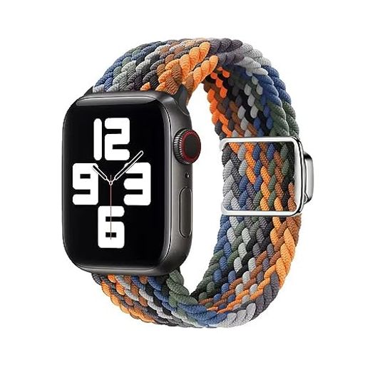 コンパチブルAPPLEWATCHバンドアップルウォッチバンドマグネット式クラスプ微調整可能ブレイデッドソロループシリコーン糸混紡リサイクルヤーン編組バンドIWATCHSE/SERIESULTRA3ULTRA2ULTRA10