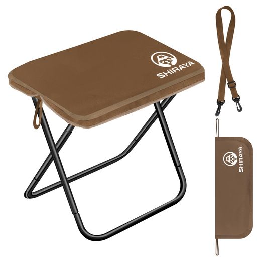 shiraya【2025Newモデル】折りたたみ椅子アウトドアチェアコンパクト超軽量アルミ合金ショルダー付き持..