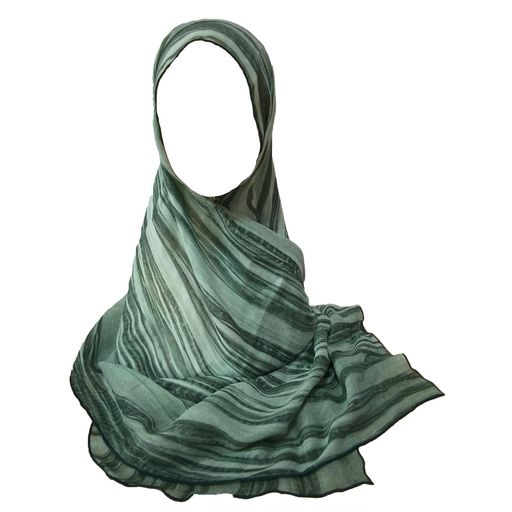 [HURESON]ストール夏薄手ストライプ柄のショール大判春夏小顔効果マフラーレディース巻き物肩掛けプレゼント冷房対策日焼け防止UV対策(緑)