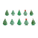 LEDMOMO8pcsミニツリークリスマス飾り置物ミニチュア樹脂置物手作りアクセサリークリスマス卓上雰囲気満載DIY手芸用品盆栽鉢植え園芸小道具かわいいクリスマスプレゼント