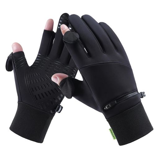 [MEPOKI]防寒手袋メンズ防寒グローブ【2指出し設計・保温性と操作性の両立】高い保温性能・柔らかい・..