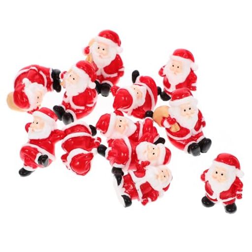 POPETPOPクリスマスサンタクロース置物オーナメント飾りミニチュア12個(混合スタイルでの発送)