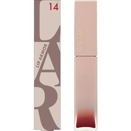 KiSS(キス)リップアーマー14いちご飴紅茶5gラメ入りツヤのあるジェル膜でコートするティントリップ透け..