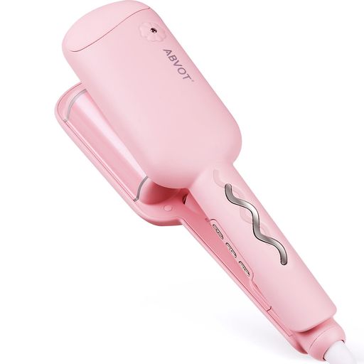 NextGenShopのABVOTHC12 深U型 ウェーブアイロン32mm花の季節ヘアアイロンカール2024年新型4S-6S-8Sリマインダーカールアイロン160°C~200°C四千万級マイナスイオン吹出韓国風カールヘアアイロンPSE認証済|詳細画像