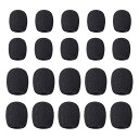 マイクのウインドスクリーンピンマイク用マイクスポンジ風防20個セット内径5mm/8mm黒雑音防止効果的な外部ノイズ除去