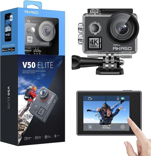 AKASO󥫥4K60FPSV50ELITEå꡼WIFIܲEIS֤40Mɿ楫8ܥ...