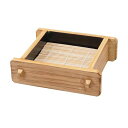 J-KITCHENSそば器ざるそば井桁セイロ(底板無)白木柾目割れにくい樹脂製16.7x15x5.3CM日本製