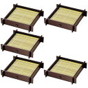J-KITCHENSそば器ざるそば5個セット井桁そばザル(底板無)新溜割れにくい樹脂製19x19x4CM日本製