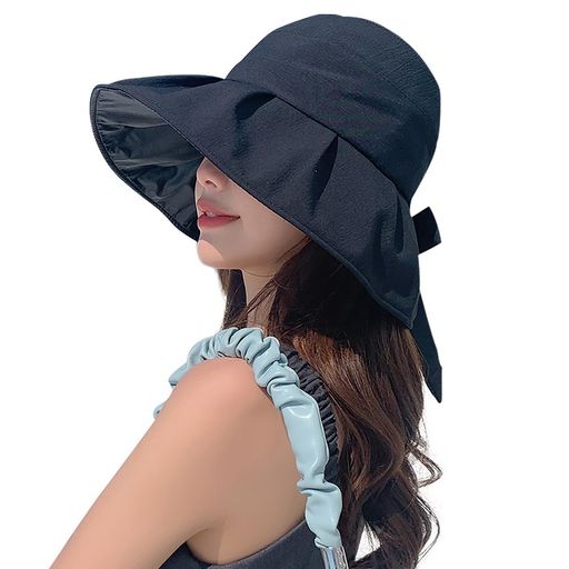 [Tophana]UVカット帽子レディース日焼け防止【紫外線対策・夏に向けの黒い遮光コーティングの設計】日除け帽子ハット紫外線カットあご紐付きサイズ調節折りたたみ小顔効果つば広夏帽子…