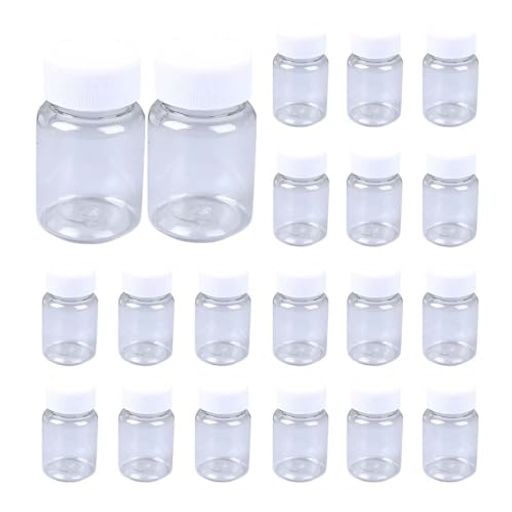 保存ボトル小分けボトル広口瓶密閉容器プラスチック保存瓶クリア素材蓋つき密閉中身が確認できる旅行化..