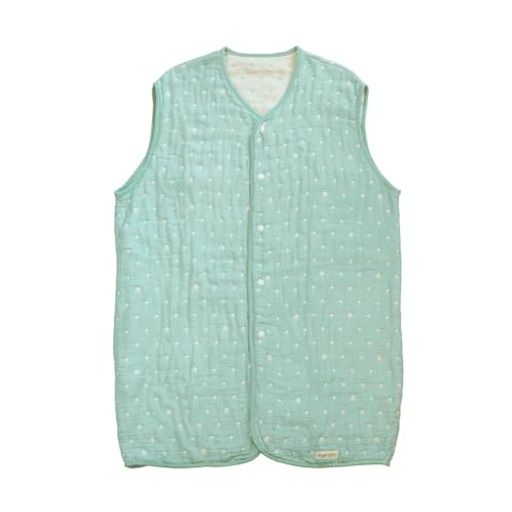 [アンジェロラックス]スリーパーガーゼ赤ちゃん新生児(日本製6重)ガーゼスリーパーミントブルー130-160cm