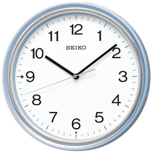 セイコークロック(SEIKO CLOCK) 掛け時計 電波 アナログ 薄青パール 直径27.5X4.7CM KX252L